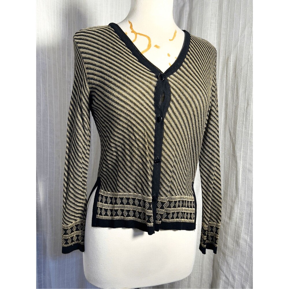 Dana Buchman Cardigan Vintage 90's Size XS Petite Dark Academia Clean Girl Top